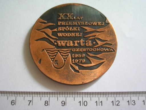 Zdjęcie oferty: Medal 20 lat Spółki Wodnej Warta Częstochowa 