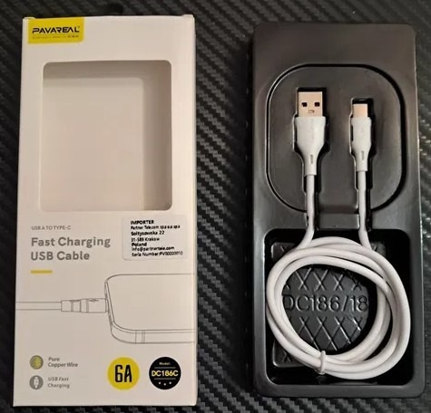Zdjęcie oferty: Kabel USB typu C kolor biały 6A