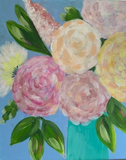 Zdjęcie oferty: Obraz floral akryl na płótnie 60x80 cm