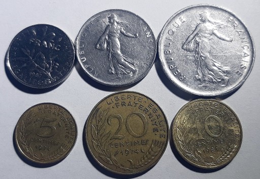Zdjęcie oferty: Francja - zestaw monet obiegowych
