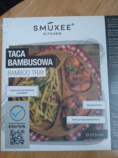 Zdjęcie oferty: Taca bambusowa 27,5 cm Smukee 