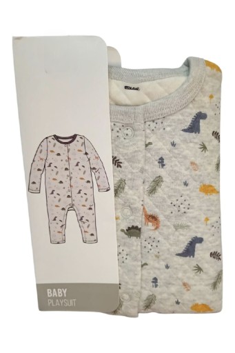 Zdjęcie oferty: Pajacyk niemowlęcy r. 68 – bawełniany, z dinozaurami