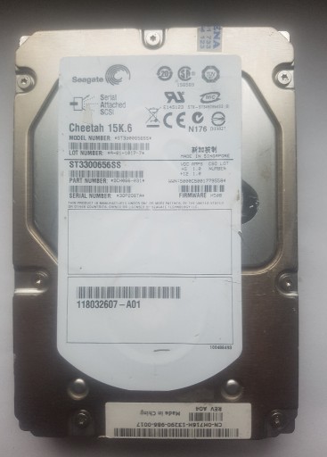 Zdjęcie oferty: Dysk serwerowy Seagate ST3300656SS 300 GB 3,5" SAS