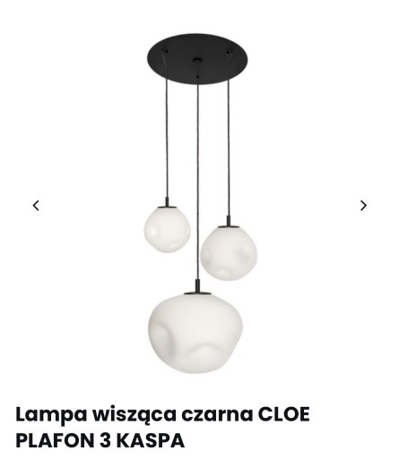 Zdjęcie oferty: Lampa Kaspa Cloe 3 czarna.