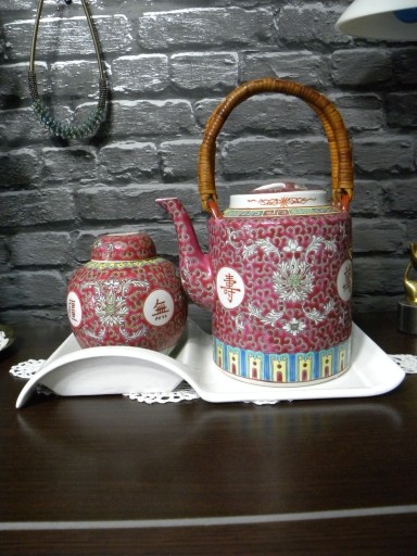 Zdjęcie oferty: Chiński zestaw do herbaty Mun Shou porcelana 