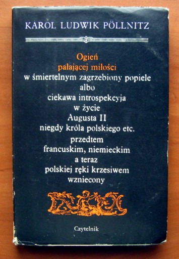 Zdjęcie oferty: Karol Ludwik Pollnitz - Ogień pałającej miłości