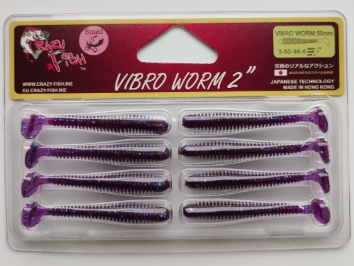 Zdjęcie oferty: Crazy Fish Vibro Worm 2" pływający robak