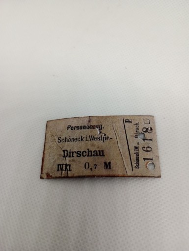 Zdjęcie oferty: Magnes Bilet Schoneck i.Westpr. - Dirschau