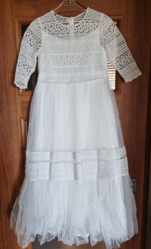 Zdjęcie oferty: Sukienka komunijna, weselna - biel śmietankowa