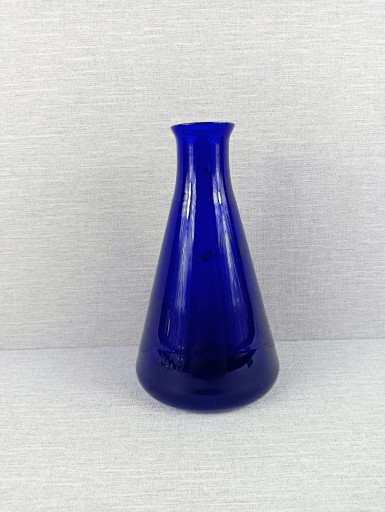 Zdjęcie oferty: Szklany kobaltowy wazon na kwiaty Retro Vintage