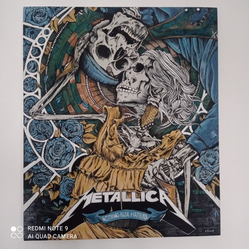 Zdjęcie oferty: Duży obraz na płótnie Metallica czachy 85x100