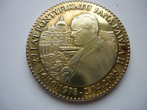 Zdjęcie oferty: Moneta Medal 27lat Pontyfikatu JP II 2005r