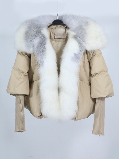 Zdjęcie oferty: Płaszcz damski ocieplany kurtka futro naturalne 