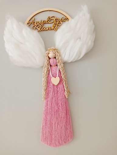 Zdjęcie oferty: Anioł Stróż aniołek pamiątka chrztu roczek handmad