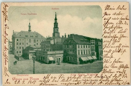 Zdjęcie oferty: POZNAŃ Posen Stary rynek hauptwache 1901 