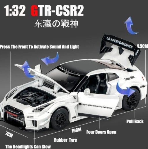 Zdjęcie oferty: 1:32 GTR CSR2 samochód symulacyjny