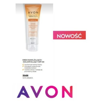 Zdjęcie oferty:  Nawilżająco-koloryzujący krem na dzień SPF20 Avon