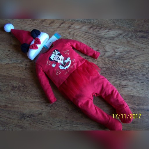 Zdjęcie oferty: DISNEY r68 PAJACYK MINNIE + CZAPKA 3-6 mscy NOWE