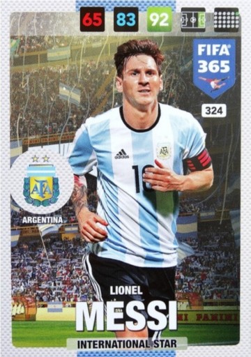 Zdjęcie oferty: 2017 FIFA 365 NATIONAL TEAM Lionel Messi #324