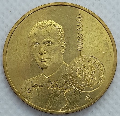 Zdjęcie oferty: Moneta 2 zł 100. rocznica urodzin Jana Karskiego