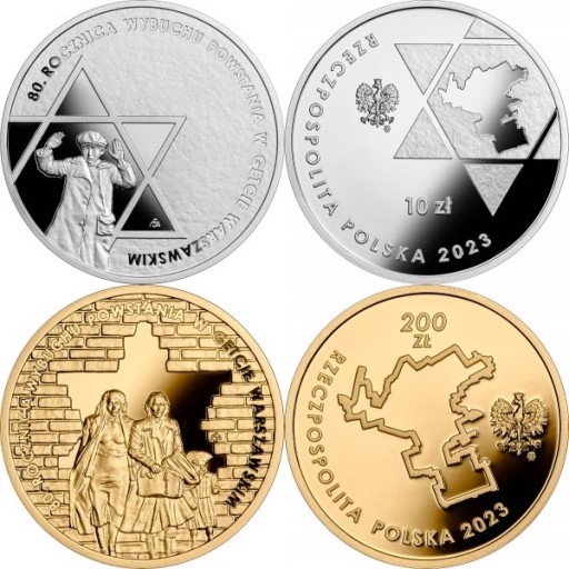 Zdjęcie oferty: Złota i srebrna moneta 200 zł i 10 zł
