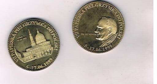 Zdjęcie oferty: medal J.PII Licheń1999 r