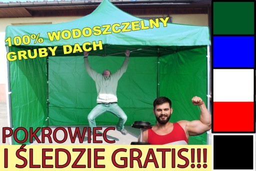 Zdjęcie oferty: WZMOCNIONY 3x3 NAMIOT HANDLOWY OGRODOWY PAWILON