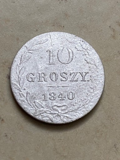 Zdjęcie oferty: 10 groszy 1840 Kropka po GROSZY Rzadka odmiana 