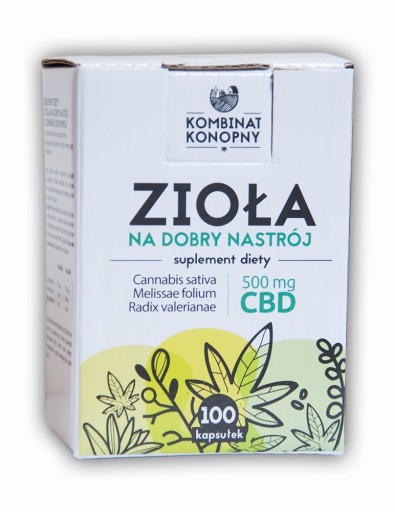 Zdjęcie oferty: ZIOŁA NA DOBRY NASTRÓJ 100 kapsułek x 5 mg CBD