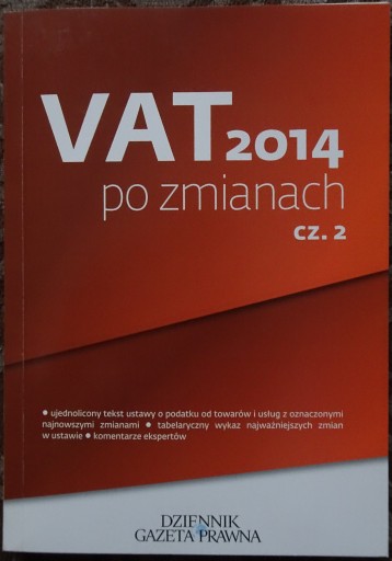 Zdjęcie oferty: VAT 2014 po zmianach cz. 2