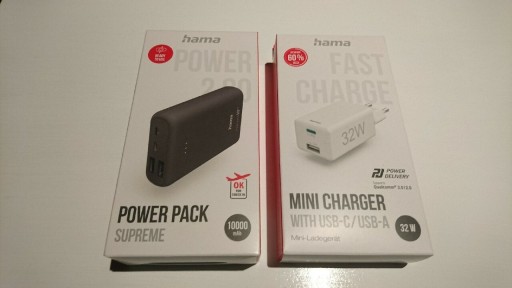 Zdjęcie oferty: Zestaw Hama: Powerbank 10000mAh i ładowarka 32W