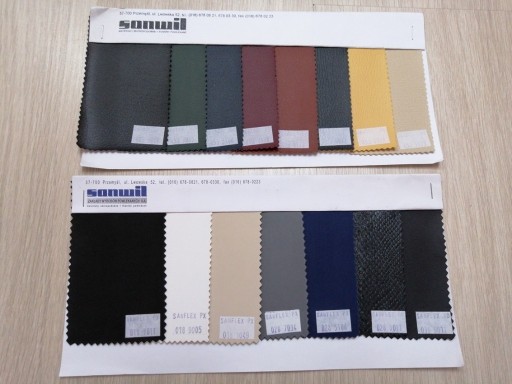 Zdjęcie oferty: Wzorniki faktur i kolorów materiałów tapicerskich.