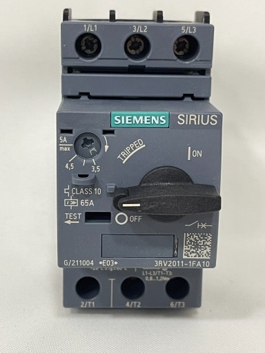Zdjęcie oferty: Wyłącznik silnikowy SIRIUS 3P 1,5kW 3,5-5A S00 3RV2011-1FA10 Siemens