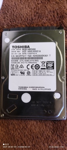 Zdjęcie oferty: Dysk Toshiba 500gb 2.5