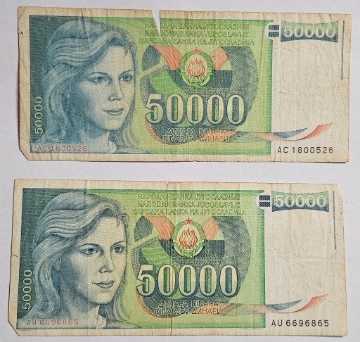 Zdjęcie oferty: Jugosławia banknoty 1988