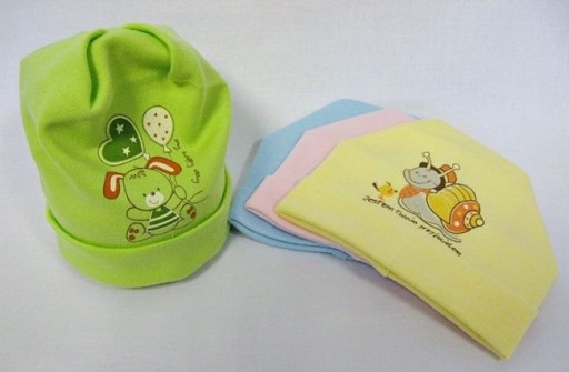 Zdjęcie oferty: Zielona czapka niemowlęca 100% bawełna Rozmiar S