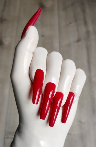 Zdjęcie oferty: rękawiczki latexowe lateksowe sztuczne paznokcie 