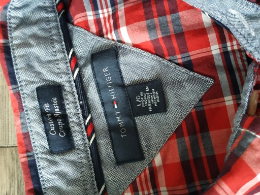 Zdjęcie oferty: TOMMY HILFIGER   custom fit    _ KOSZULA KRATKA KRÓTKI RĘKAW_  IDEALNA__M/L
