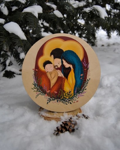 Zdjęcie oferty: Obrazek na drewnie "Święta Rodzina"