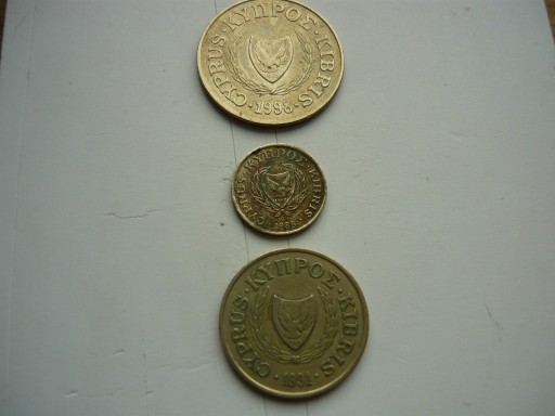 Zdjęcie oferty: Monety  Cypru 1cent,10i20centów 1988,19981991r