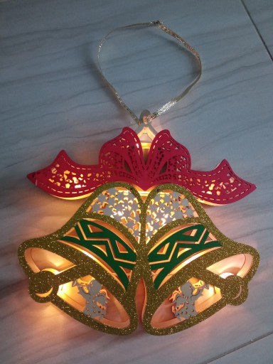 Zdjęcie oferty: Drewniane dzwonki świecące ozdoba w okno 