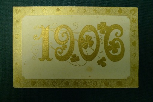 Zdjęcie oferty: Nowy Rok 1906 tłoczenia złocenia 