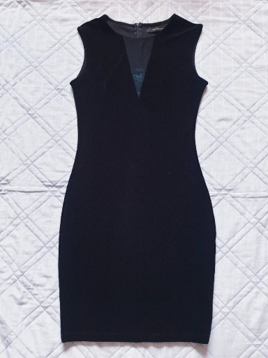 Zdjęcie oferty: Aksamitna sukienka z turkusową koronką Reserved XS