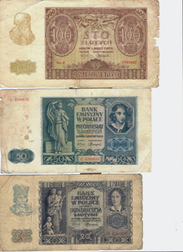 Zdjęcie oferty: Sprzedam banknoty   GG  z lat 1940-41