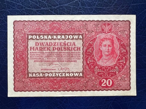 Zdjęcie oferty: 20 marek polskich 1919 st. 1-