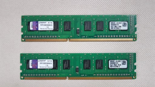 Zdjęcie oferty: Pamięć RAM DDR3 4GB (2x2GB) 1333MHz Kingston