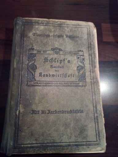 Zdjęcie oferty: Schlipfs Handbuch der Landwirtschaft -1919 r