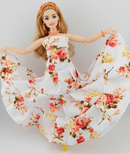 Zdjęcie oferty: Suknia sukienka ubranko dla Barbie CURVY zest.9 el
