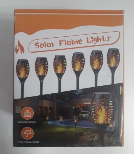 Zdjęcie oferty: Lampa solarna pochodnia płomień  6szt