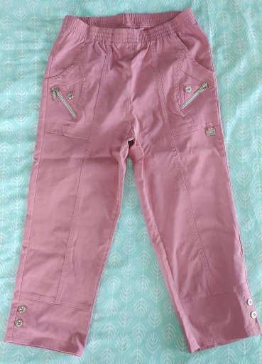Zdjęcie oferty: Różowe spodnie rybaczki 34/36 jak nowe